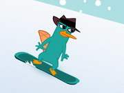 Perry The Platypus Snowboarding