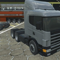 18 wheeler truck driving cargo