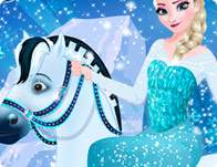 Elsa Goes Horseback Riding Game