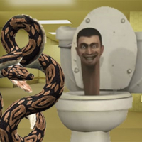 Python Snake Kill Skibidi Toilet Backrooms